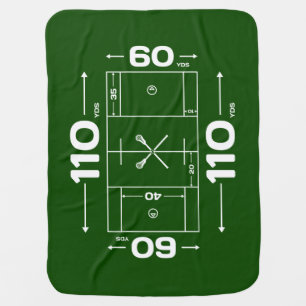 Lacrosse Baby Blanket Lacrosse Field for Lax Fans