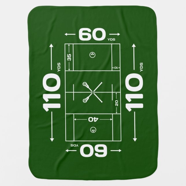 Lacrosse Baby Blanket Lacrosse Field for Lax Fans (Front)