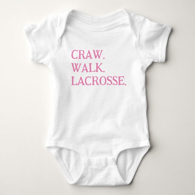 LACROSSE BABY GIRL ONSIE PINK WHITE TOP TSHIRT (Front)