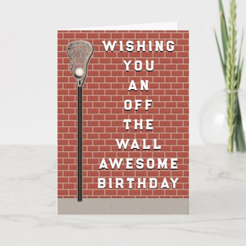 Lacrosse Birthday Card
