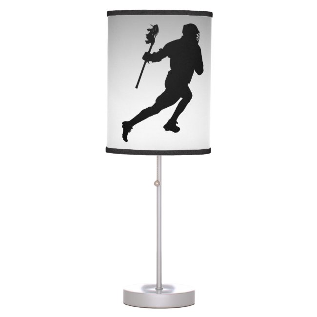 Lacrosse Black and Silver Sports Lamp