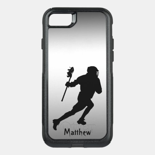 Lacrosse Black Silver Sports iPhone 87 Case