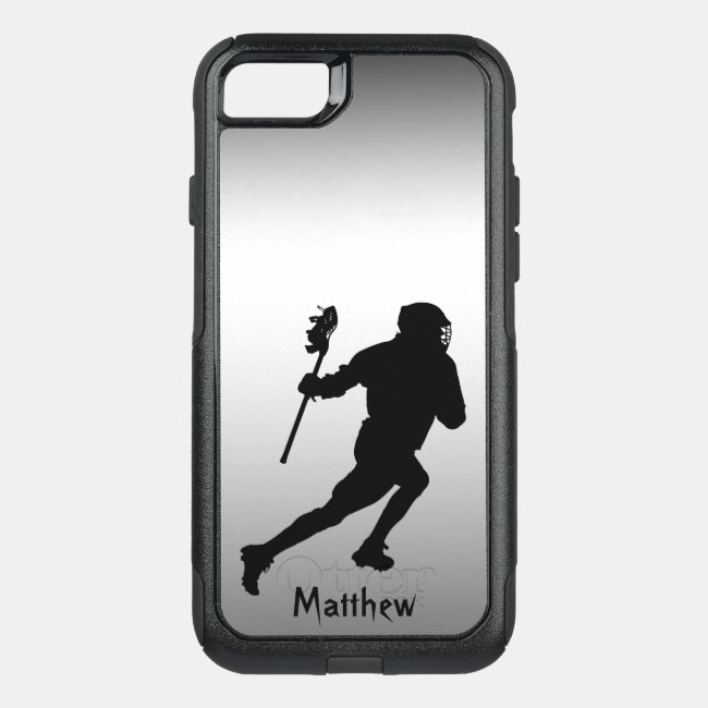 Lacrosse Black Silver Sports iPhone 8/7 Case