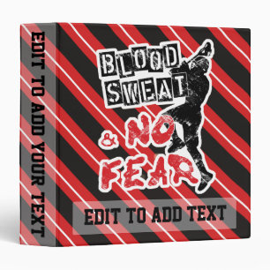 Lacrosse Blood, Sweat & No Fear 3 Ring Binder
