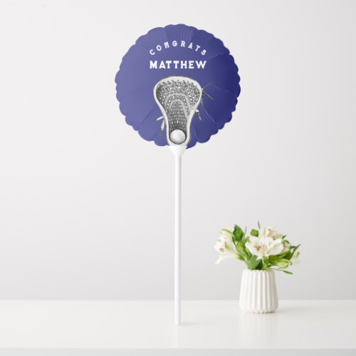 Lacrosse Blue Congrats Balloon