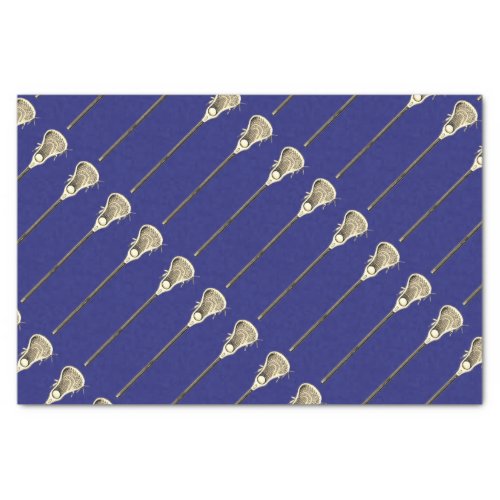 Lacrosse Blue Sports Tissue Paper