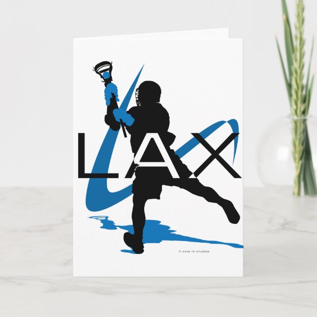 Lacrosse Boys LAX Blue Card (Front)