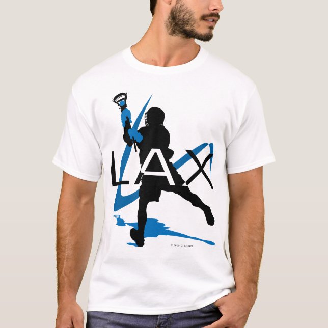 Lacrosse Boys LAX Blue T-Shirt (Front)