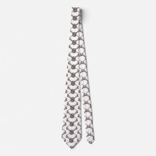 Lacrosse Bulldog Mascot Orange Tie