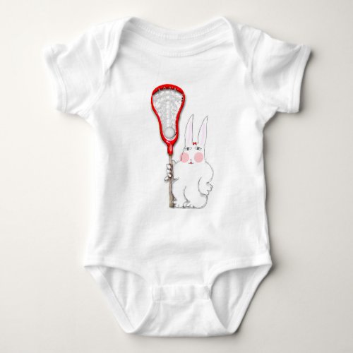Lacrosse Bunny Baby Bodysuit