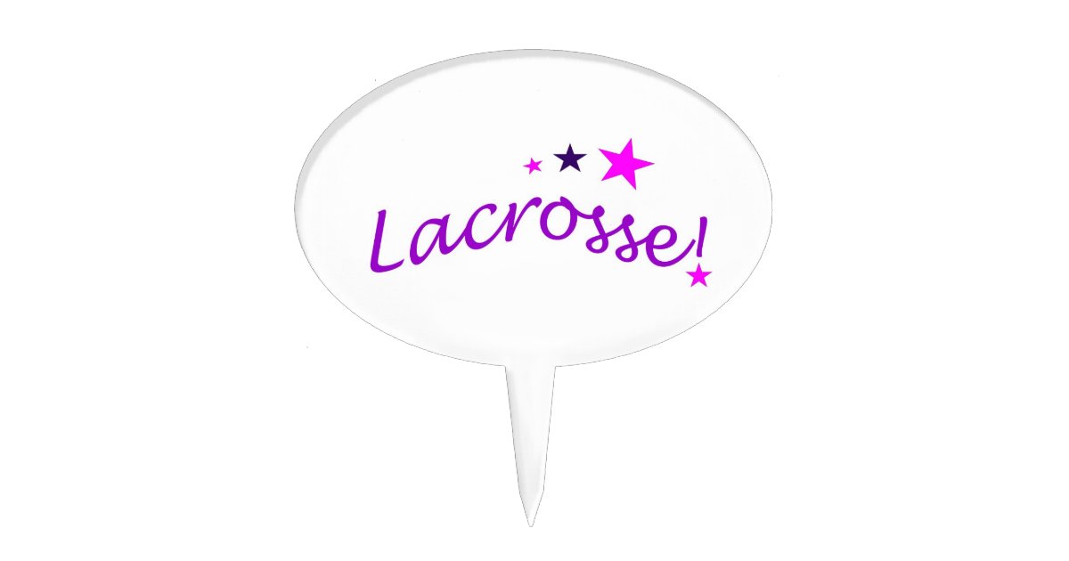 Lacrosse cake topper Zazzle