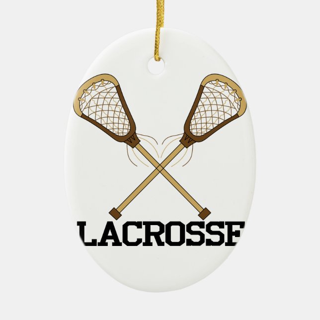 Lacrosse Ceramic Ornament (Front)
