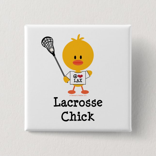 Lacrosse Chick Button (Front)
