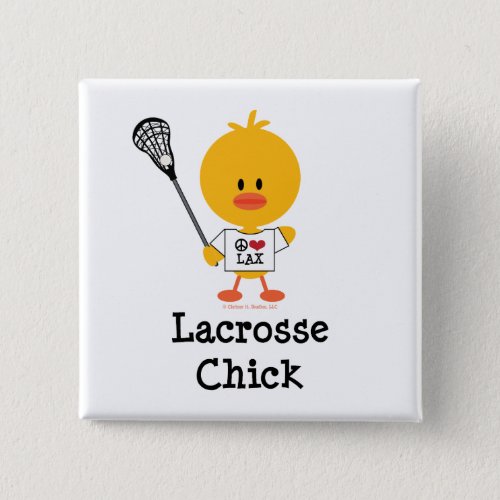 Lacrosse Chick Button