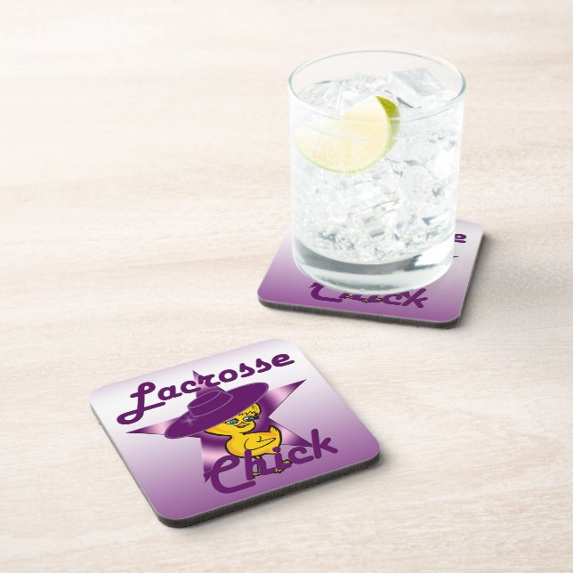 Lacrosse Chick  Drink Coaster (Right Side)