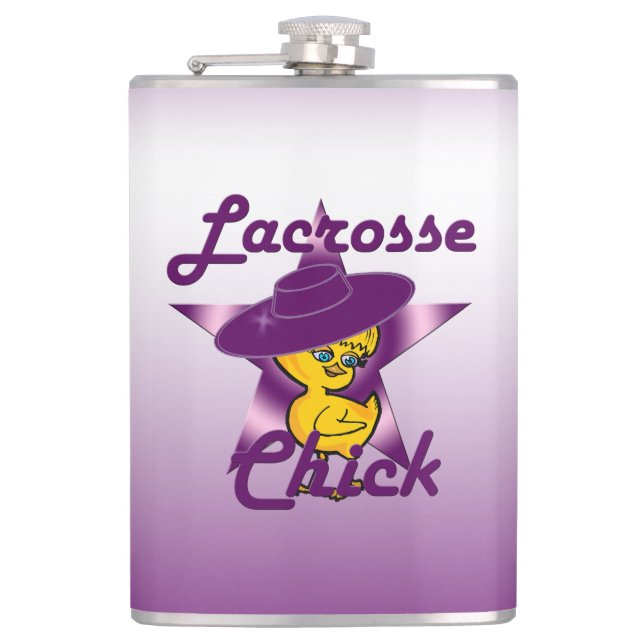 Lacrosse Chick  Flask (Front)