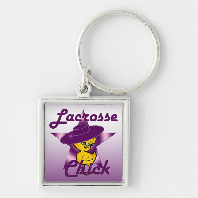 Lacrosse Chick  Keychain (Front)
