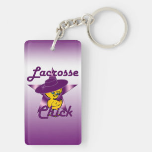 Lacrosse Chick Keychain