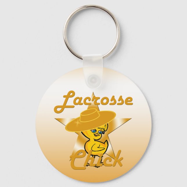 Lacrosse Chick  Keychain (Front)