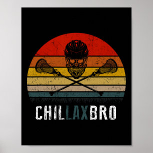Lacrosse Chillax Bro Vintage  Poster