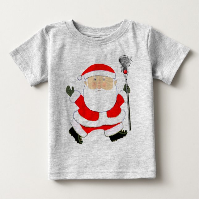 Lacrosse Christmas Baby T-Shirt (Front)