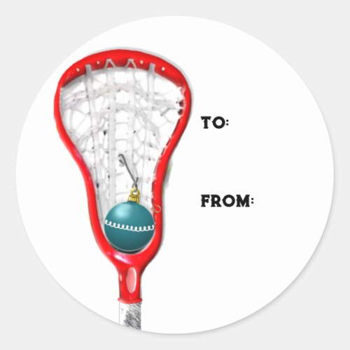 Lacrosse Christmas Classic Round Sticker