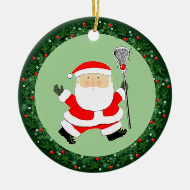 Lacrosse Christmas Collectible 2025 Ceramic Ornament (Front)