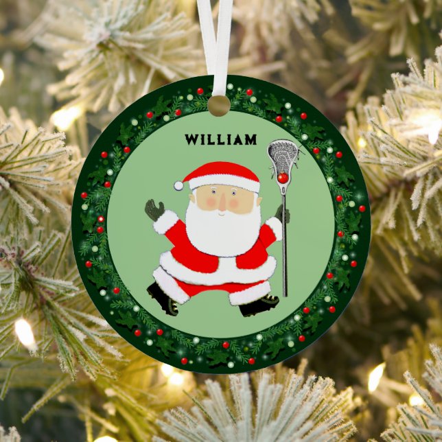 Lacrosse Christmas Collectible 2026 Metal Ornament (Insitu)