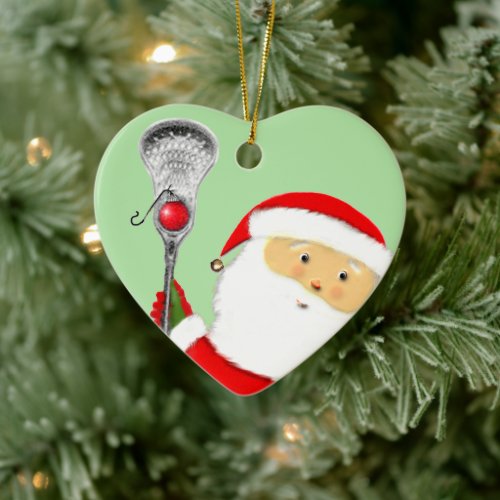 Lacrosse Christmas Collectible Ceramic Ornament