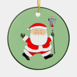 Lacrosse Christmas Collectible Ceramic Ornament