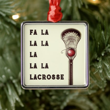 Lacrosse Christmas Collectible Metal Ornament