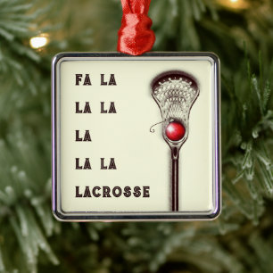 Lacrosse Christmas Collectible Metal Ornament