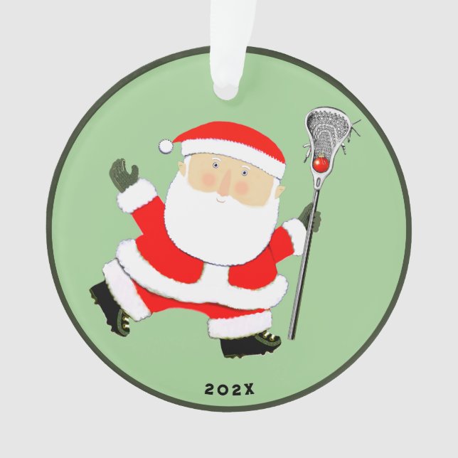 Lacrosse Christmas Collectible Ornament (Front)