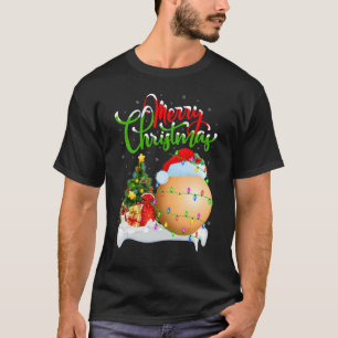 Lacrosse Christmas Decorations Santa Lacrosse Chri T-Shirt