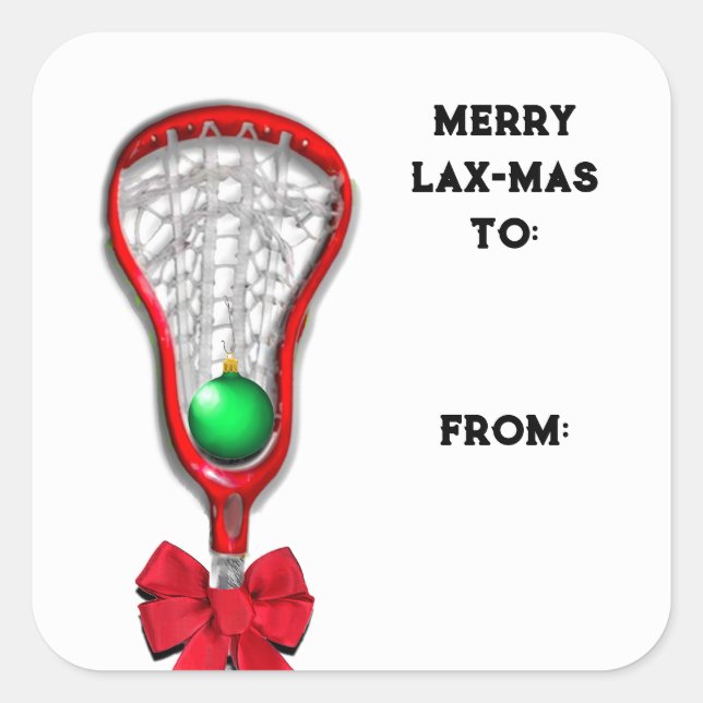 Lacrosse Christmas Gift Tags (Front)