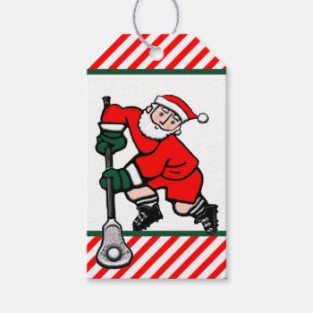 Lacrosse Christmas Gift Tags by lacrosseshop at Zazzle