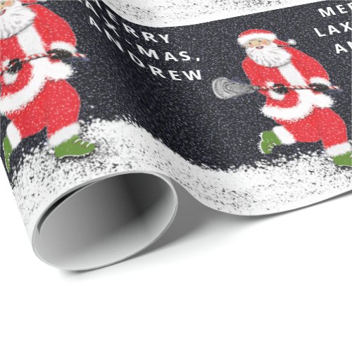 Lacrosse Christmas Gift Wrapping Paper