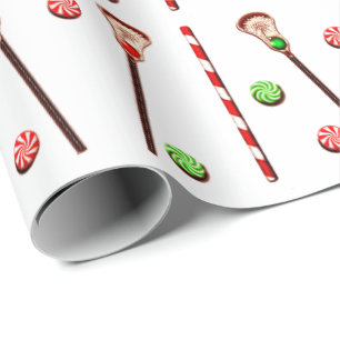 Lacrosse Christmas Gift Wrapping Paper