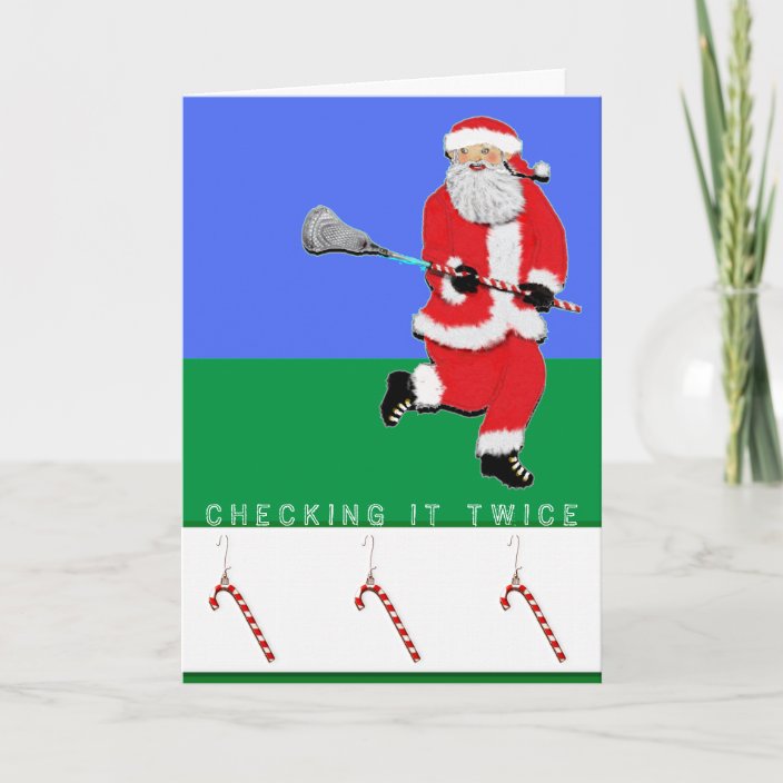 Lacrosse Christmas Holiday Card | Zazzle.com