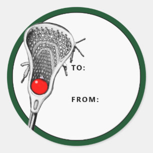 Lacrosse Christmas Holiday Gift Tags