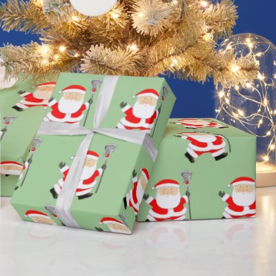 Lacrosse Christmas Holiday Gift Wrapping Paper