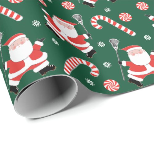 Lacrosse Christmas Holiday Gift Wrapping Paper