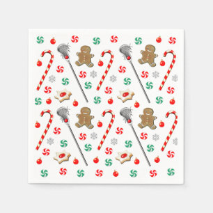 Lacrosse Christmas Holiday Napkins