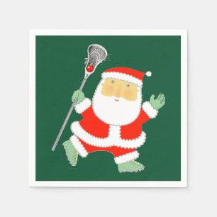 Lacrosse Christmas Holiday Napkins