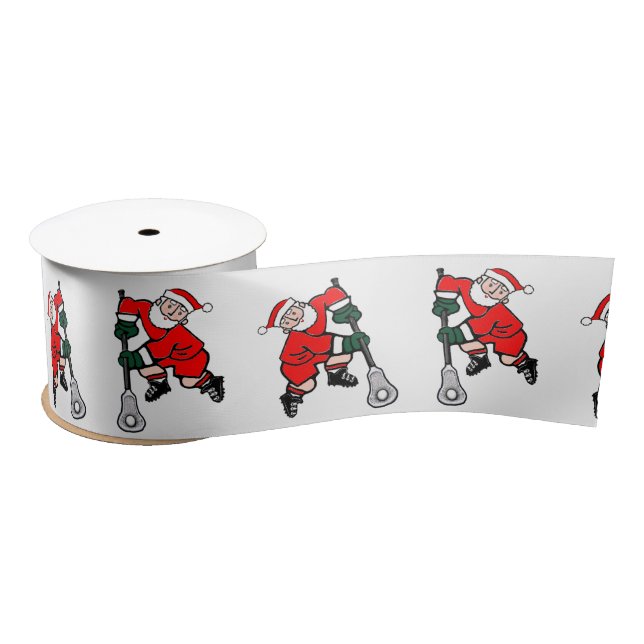 Lacrosse Christmas Holiday Satin Ribbon (Spool)