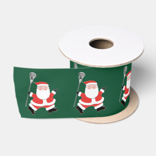 Lacrosse Christmas Satin Ribbon