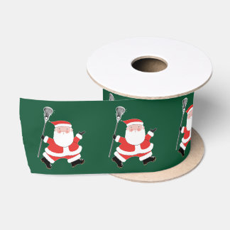 Lacrosse Christmas Satin Ribbon