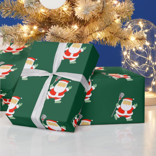 Lacrosse Christmas Wrapping Paper (Holidays)
