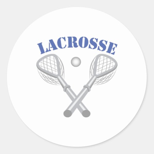 Lacrosse Classic Round Sticker