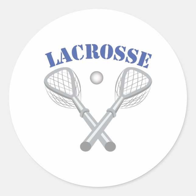 Lacrosse Classic Round Sticker (Front)